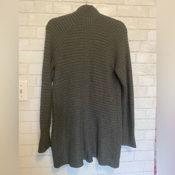 A new day gray cardigan crochet sweater size medium #043 - Picture 2 of 6